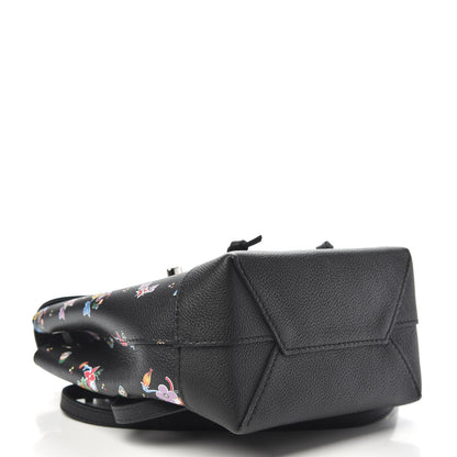 Louis Vuitton Calfskin Flower Lockme Mini Backpack Black Multicolor 3 of 7