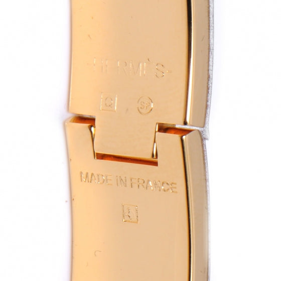 Hermes Enamel Narrow Clic Clac H Bracelet PM Orange 4 of 5