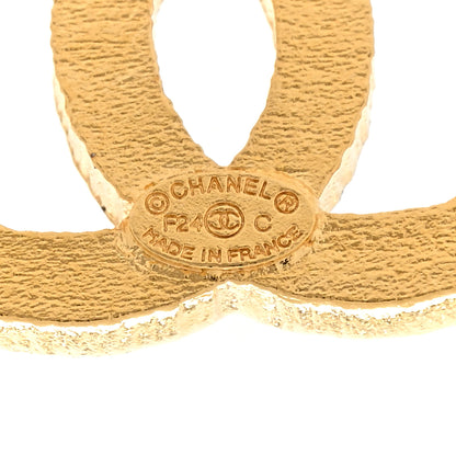 Chanel Enamel CC Earrings Black Gold 4 of 4
