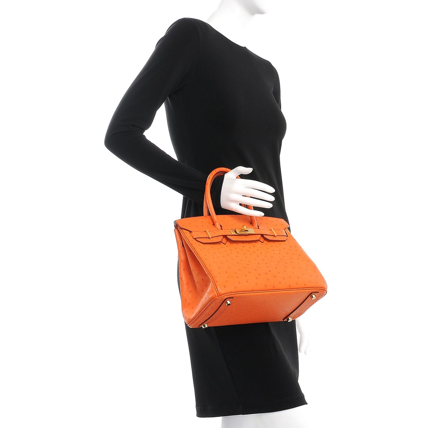 Ostrich Birkin 30 Orange