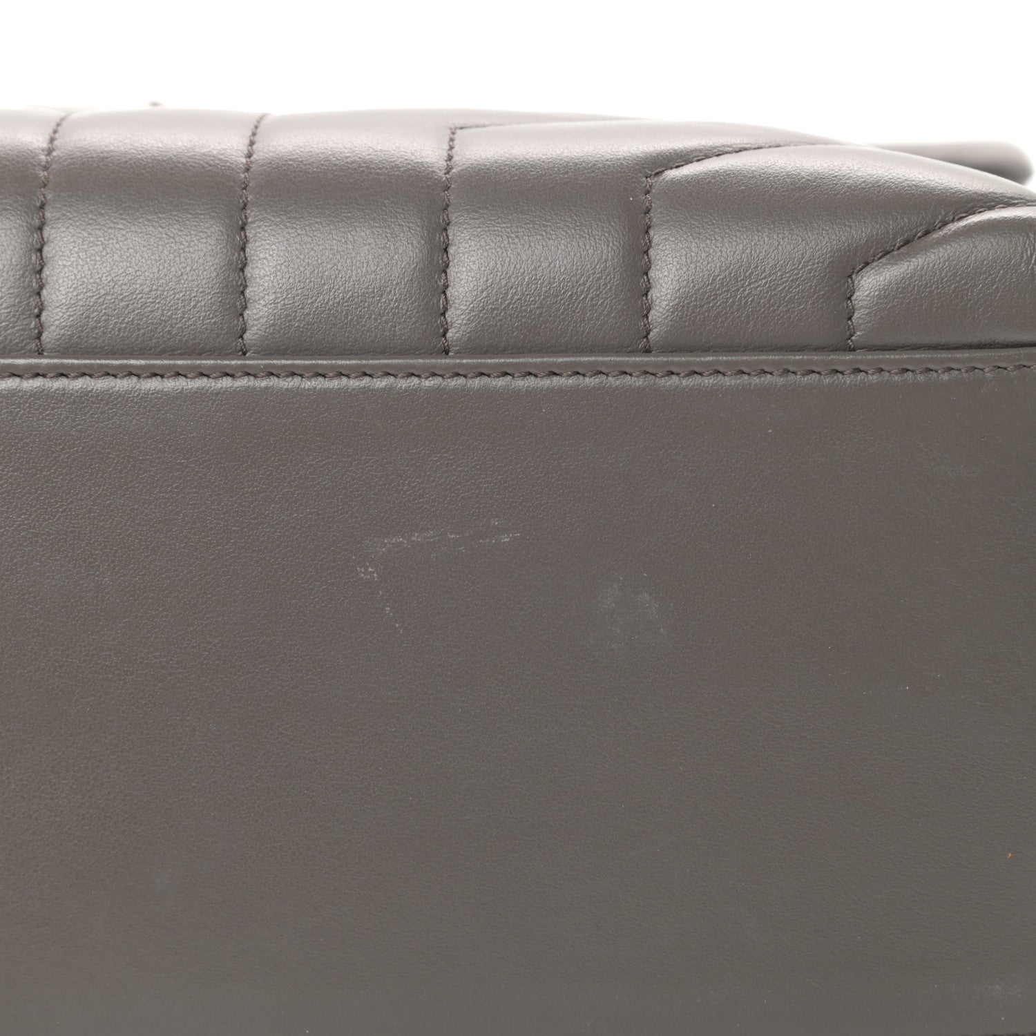 Saint Laurent Calfskin Y Quilted Monogram Medium Loulou Chain Satchel Earth 10 of 12