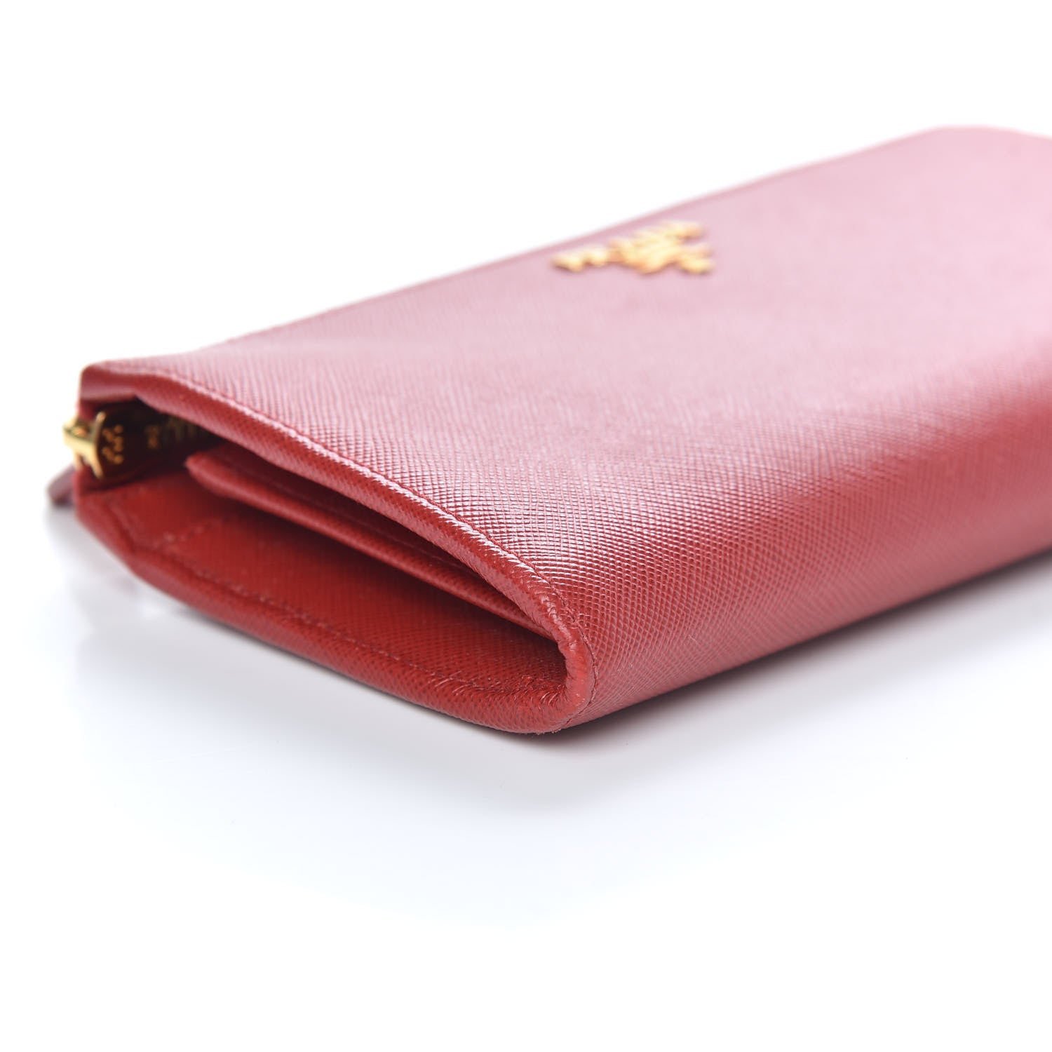 Prada Saffiano Zip Around Wallet Fuoco 7 of 9
