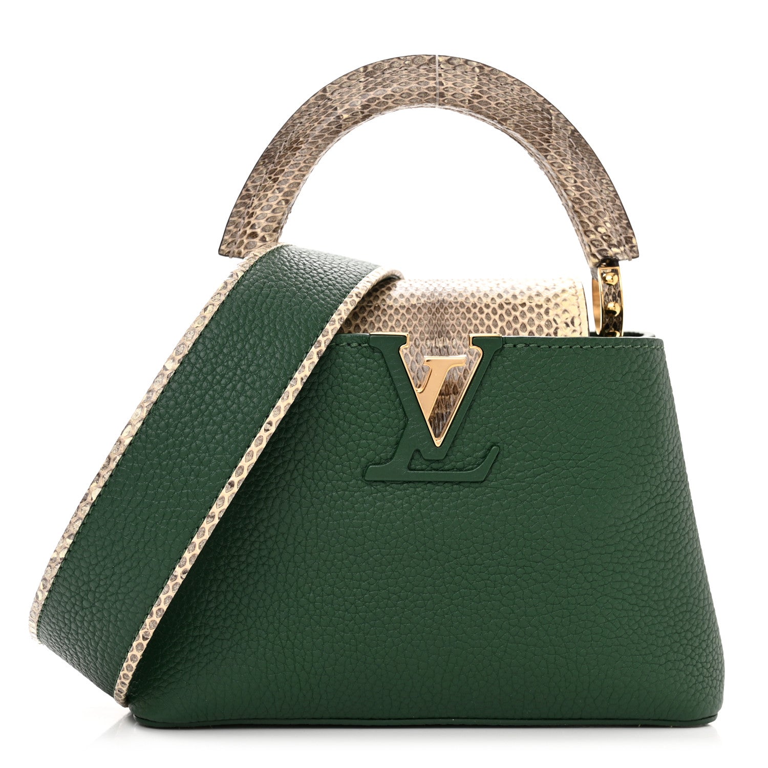 Louis Vuitton Taurillon Ayers Mini Capucines Emeraude 1 of 9