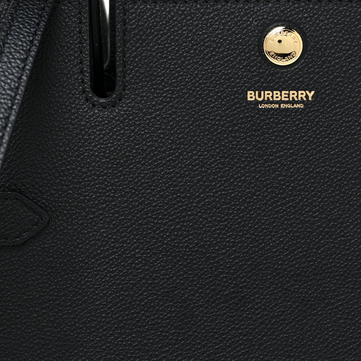 Grainy Calfskin Small Title Bag Black