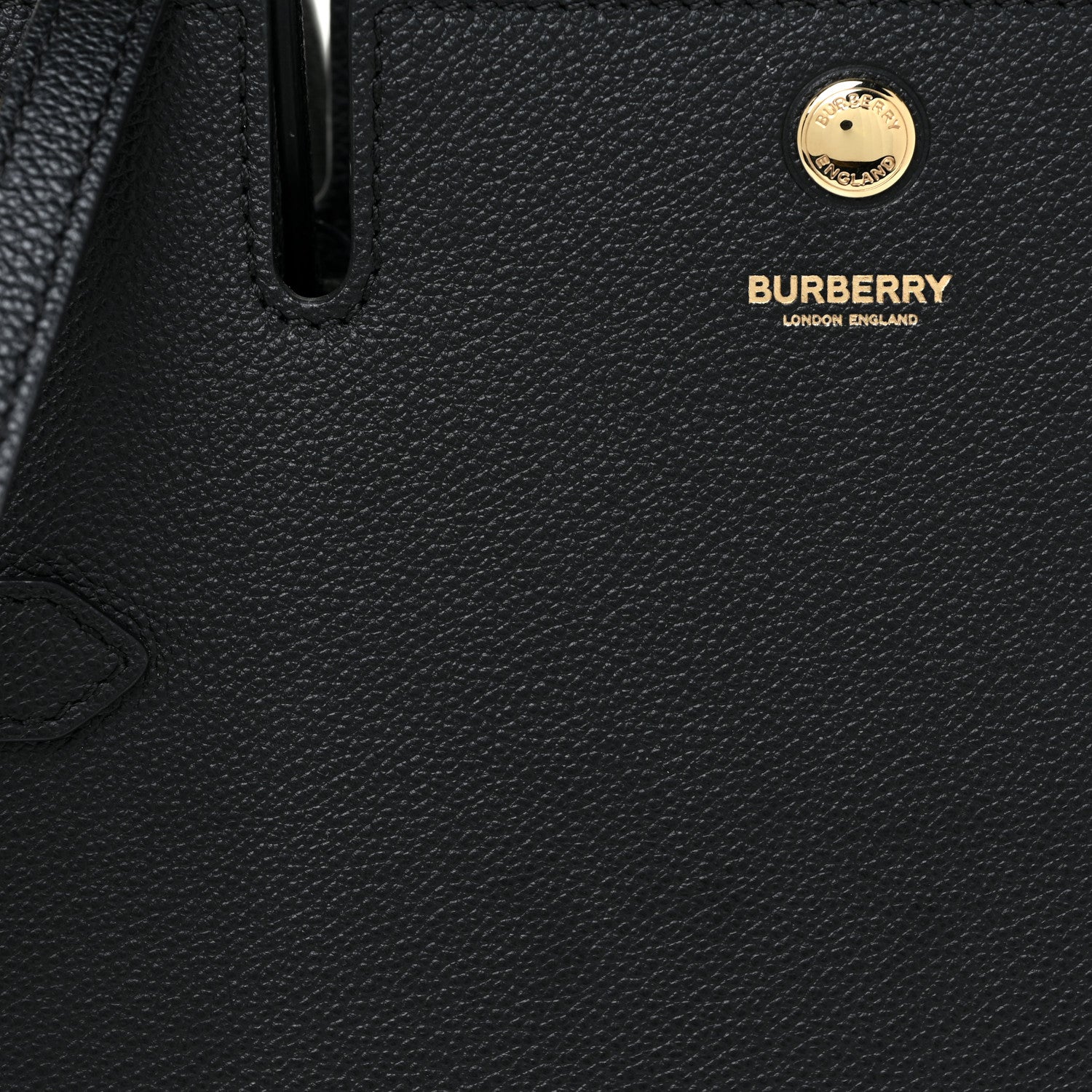 Burberry Grainy Calfskin Small Title Bag Black 8 of 11