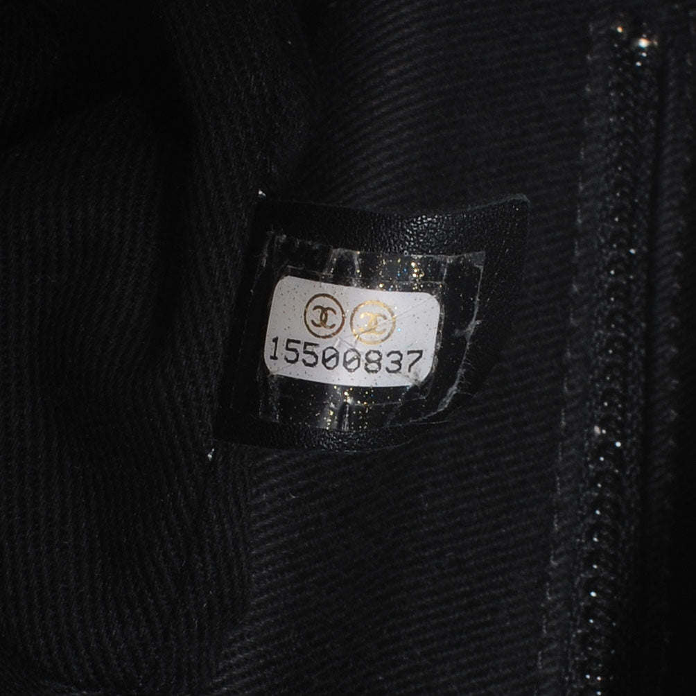 Iridescent Calfskin In The Mix Shopping Tote Grey