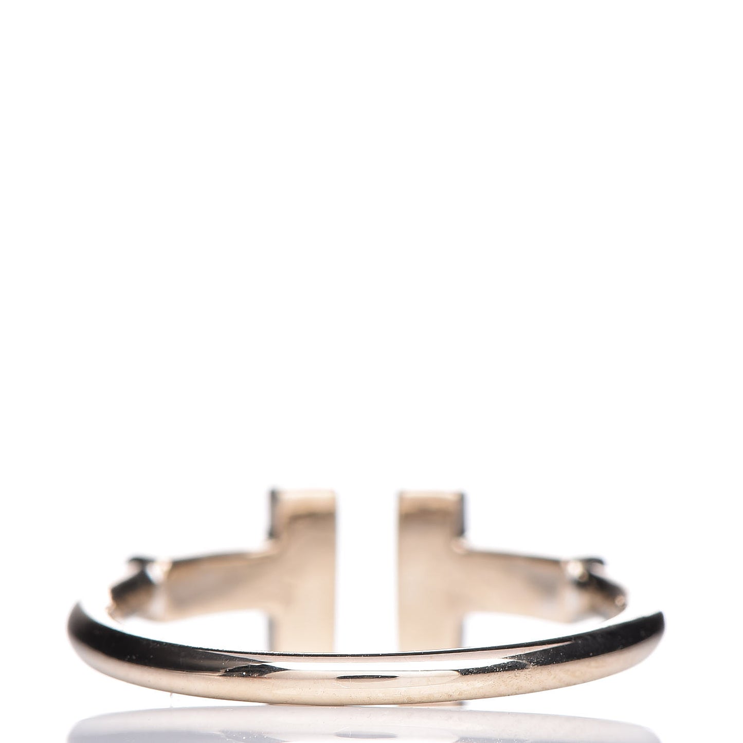 18K White Gold Diamond T Wire Ring 49 4.75
