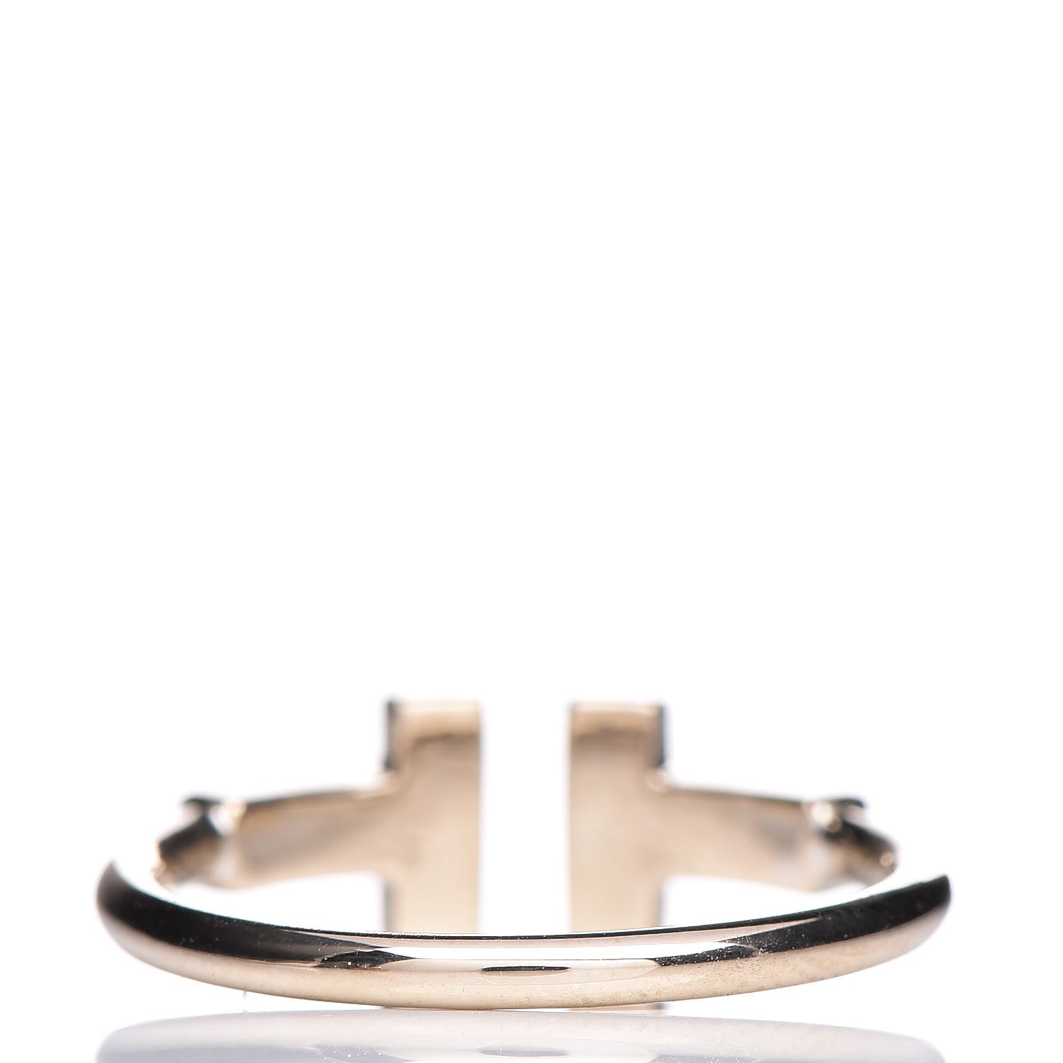 Tiffany 18K White Gold Diamond T Wire Ring 49 4.75 4 of 5