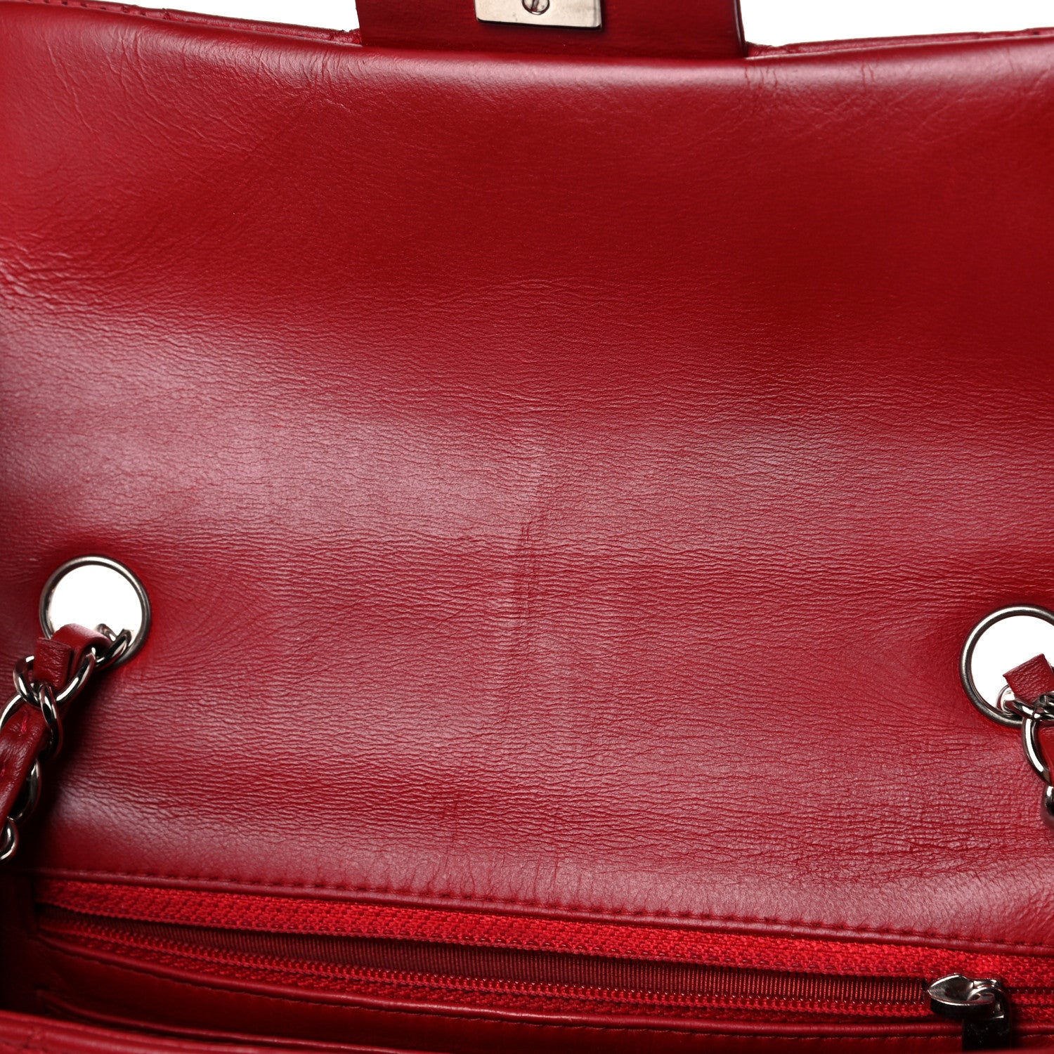 Chanel Lambskin Quilted Mini Rectangular Flap Dark Red 14 of 14