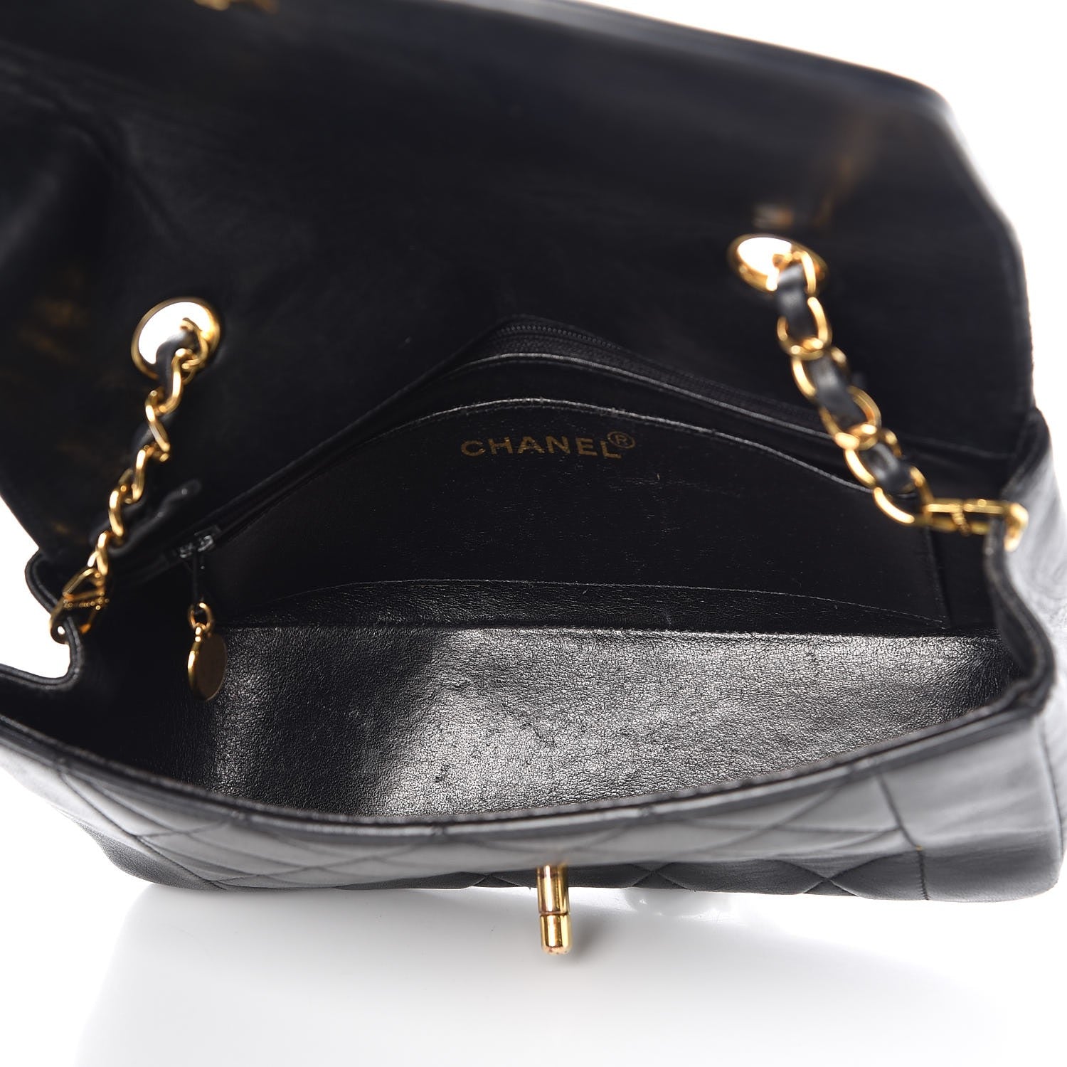 Chanel Lambskin Quilted Small Single Flap Black 5 of 8