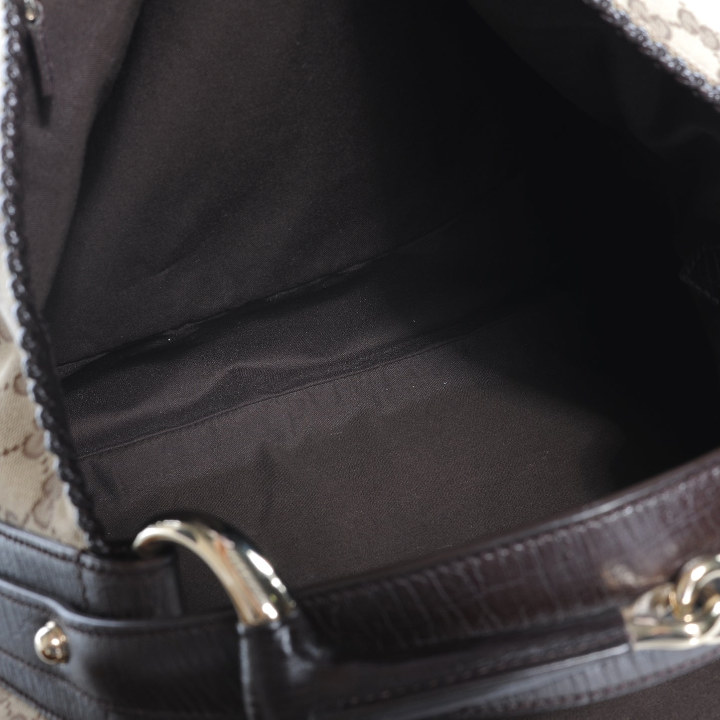 Monogram Large Horsebit Chain Hobo Ebony