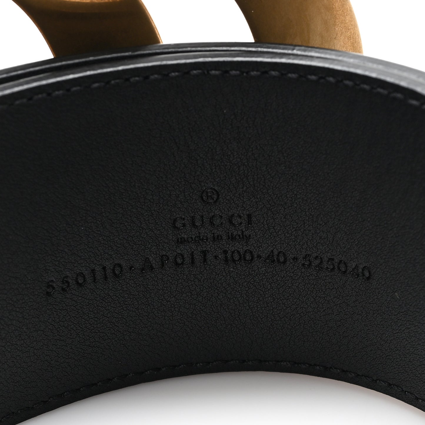 Calfskin Crystal Double G Belt 100 40 Black