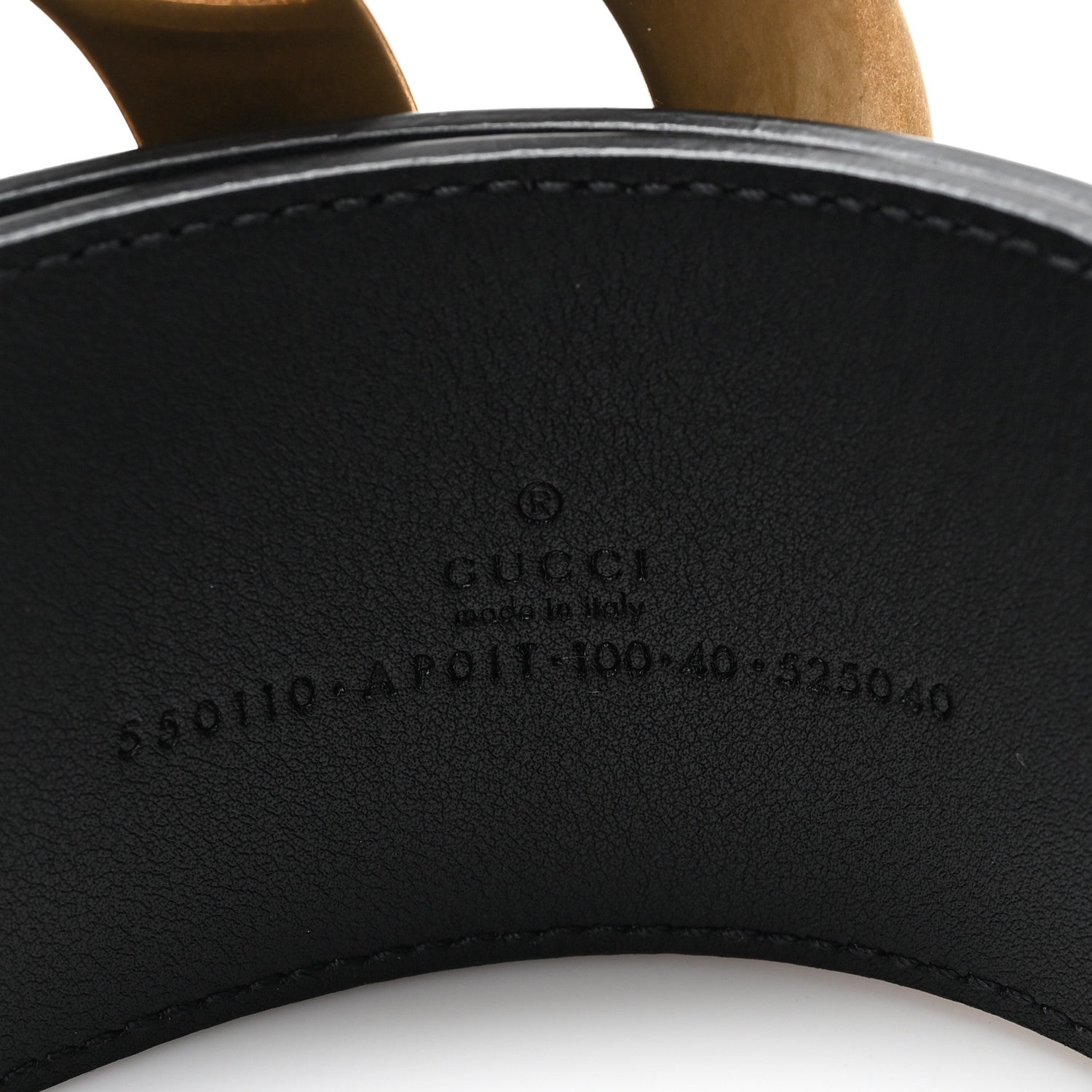 Gucci Calfskin Crystal Double G Belt 100 40 Black 3 of 5