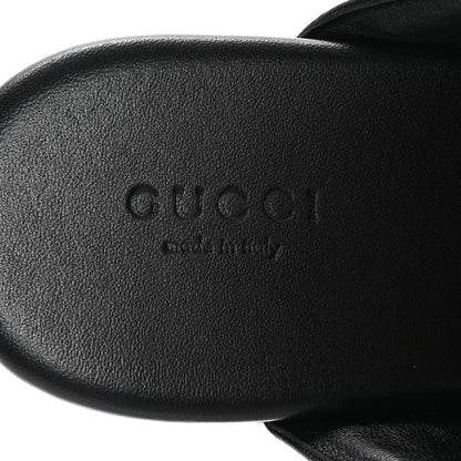 Gucci Goatskin Auroville Horsebit Mules 38 Black 8 of 10