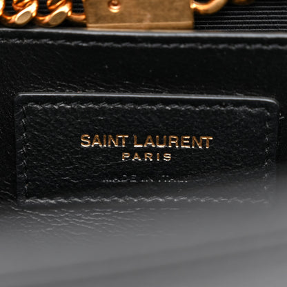 Saint Laurent Grain De Poudre Medium Classic Monogram Kate Satchel Black 6 of 11