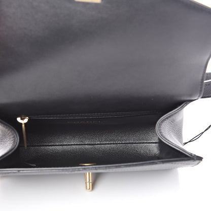 Chanel Calfskin Chevron Stitched Coco Waist Bag Black 5 of 11