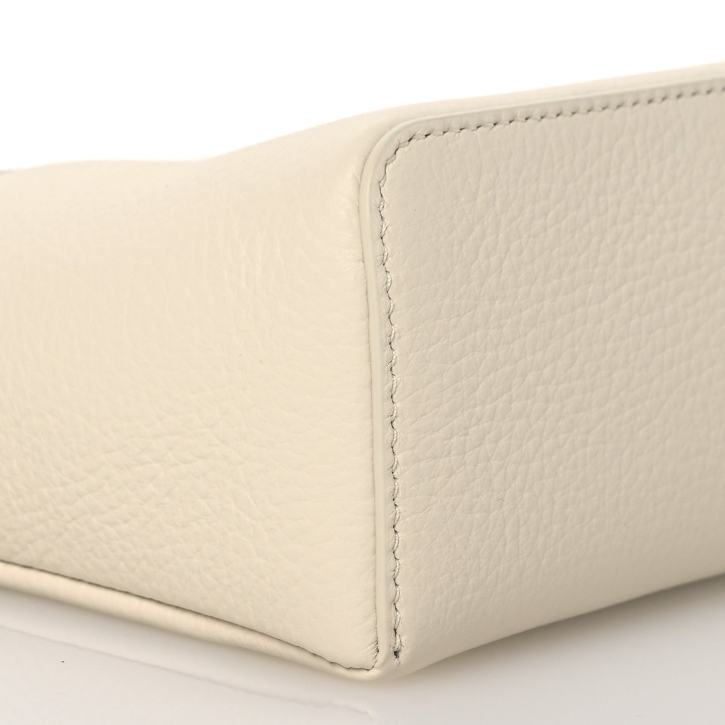 Grained Calfskin L19 Extra Pocket Pouch Whisper White