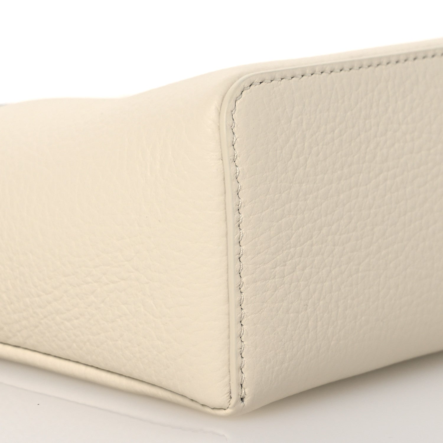 Loro Piana Grained Calfskin L19 Extra Pocket Pouch Whisper White 8 of 9