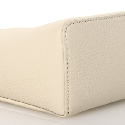 Loro Piana Grained Calfskin L19 Extra Pocket Pouch Whisper White 8 of 9