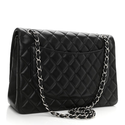 Chanel Lambskin Quilted Maxi Double Flap Black 3 of 14