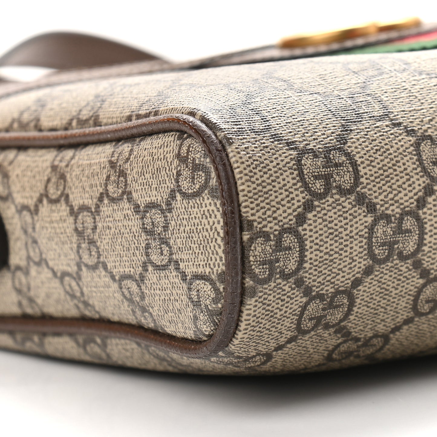 GG Supreme Monogram Web Small Ophidia Messenger Bag Brown