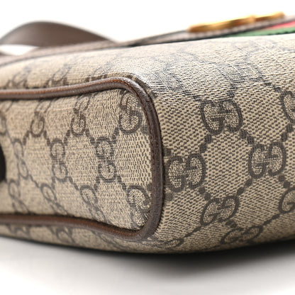 Gucci GG Supreme Monogram Web Small Ophidia Messenger Bag Brown 8 of 9