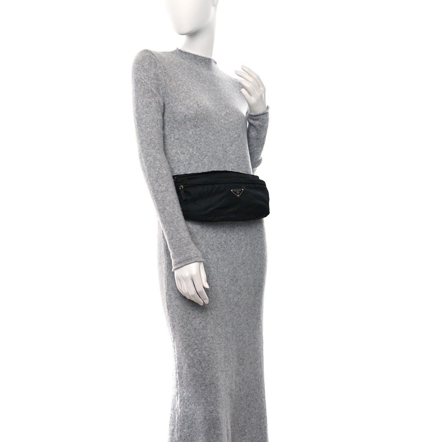 Prada Tessuto Nylon Montagna Belt Bag Black 2 of 9