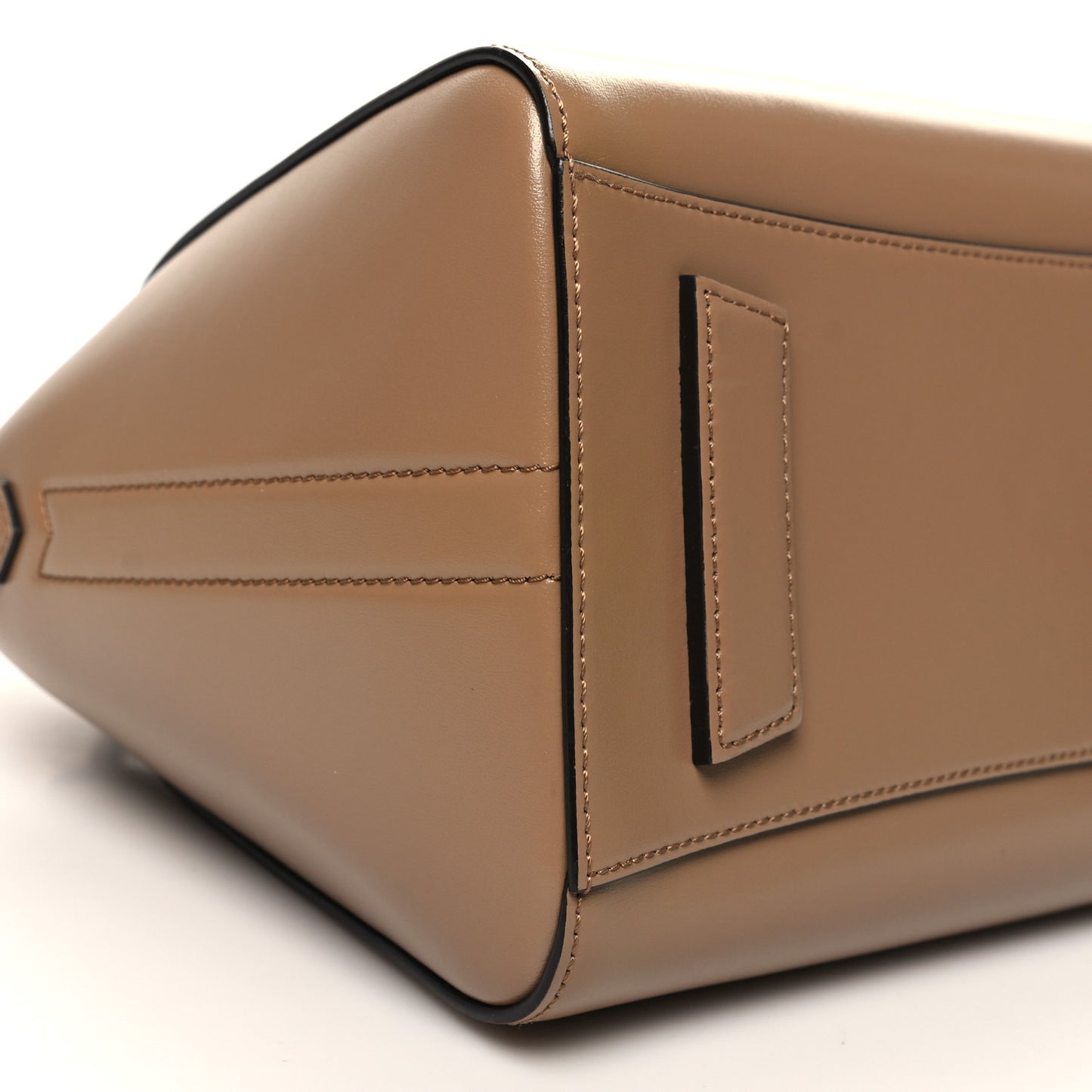 Shiny Lord Calfskin Small Antigona Dark Beige