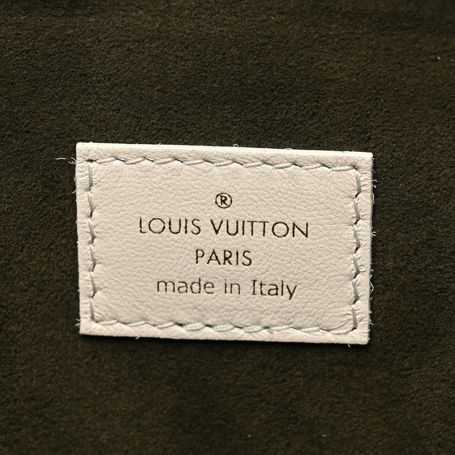 Lambskin Embossed Monogram Coussin PM Cream