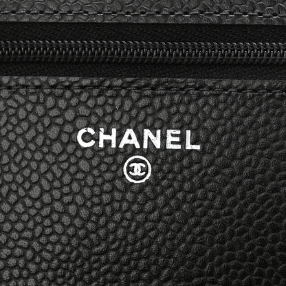 Chanel Caviar Quilted Wallet On Chain WOC Black 10 of 23