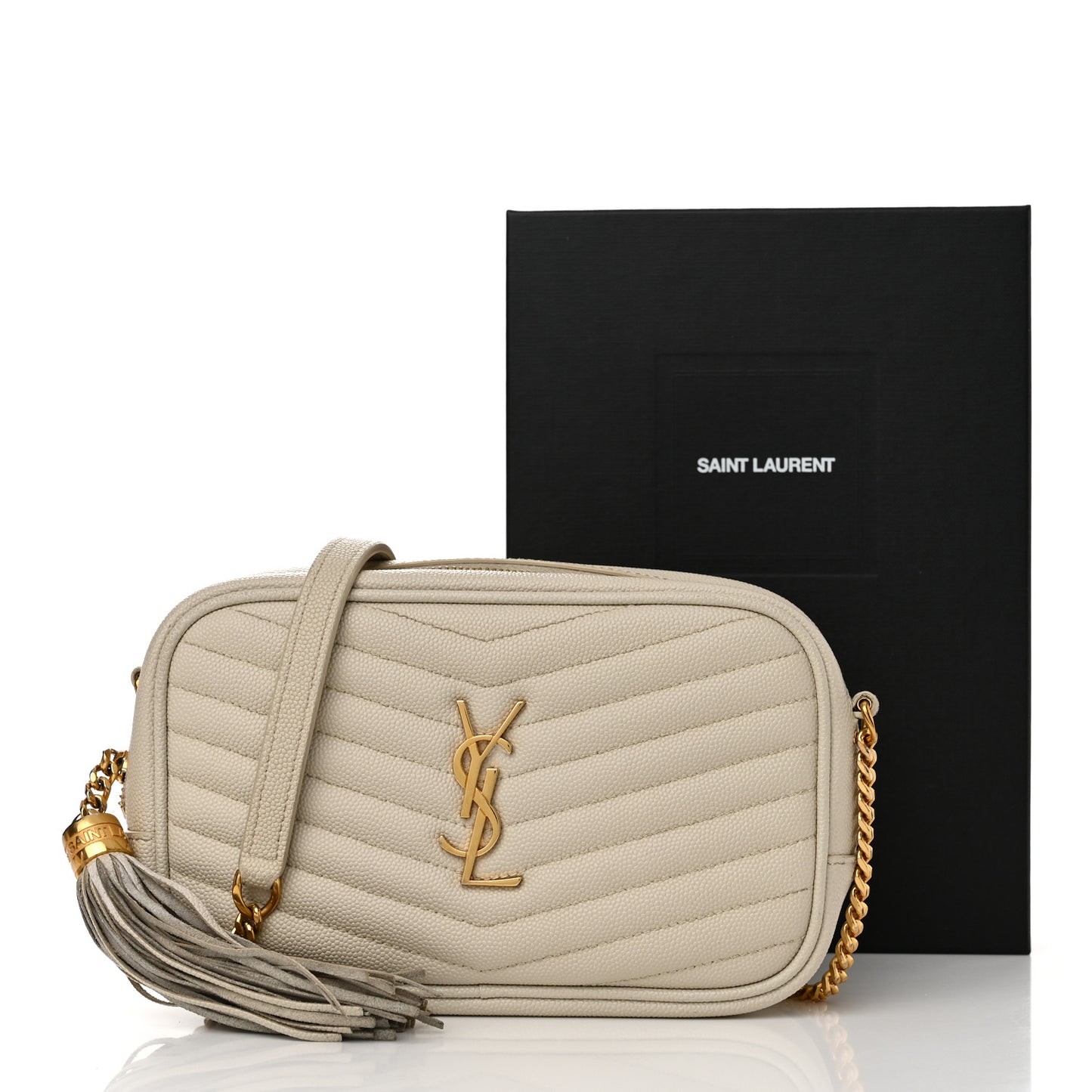 Grain De Poudre Matelasse Monogram Mini Lou Camera Bag Crema Soft
