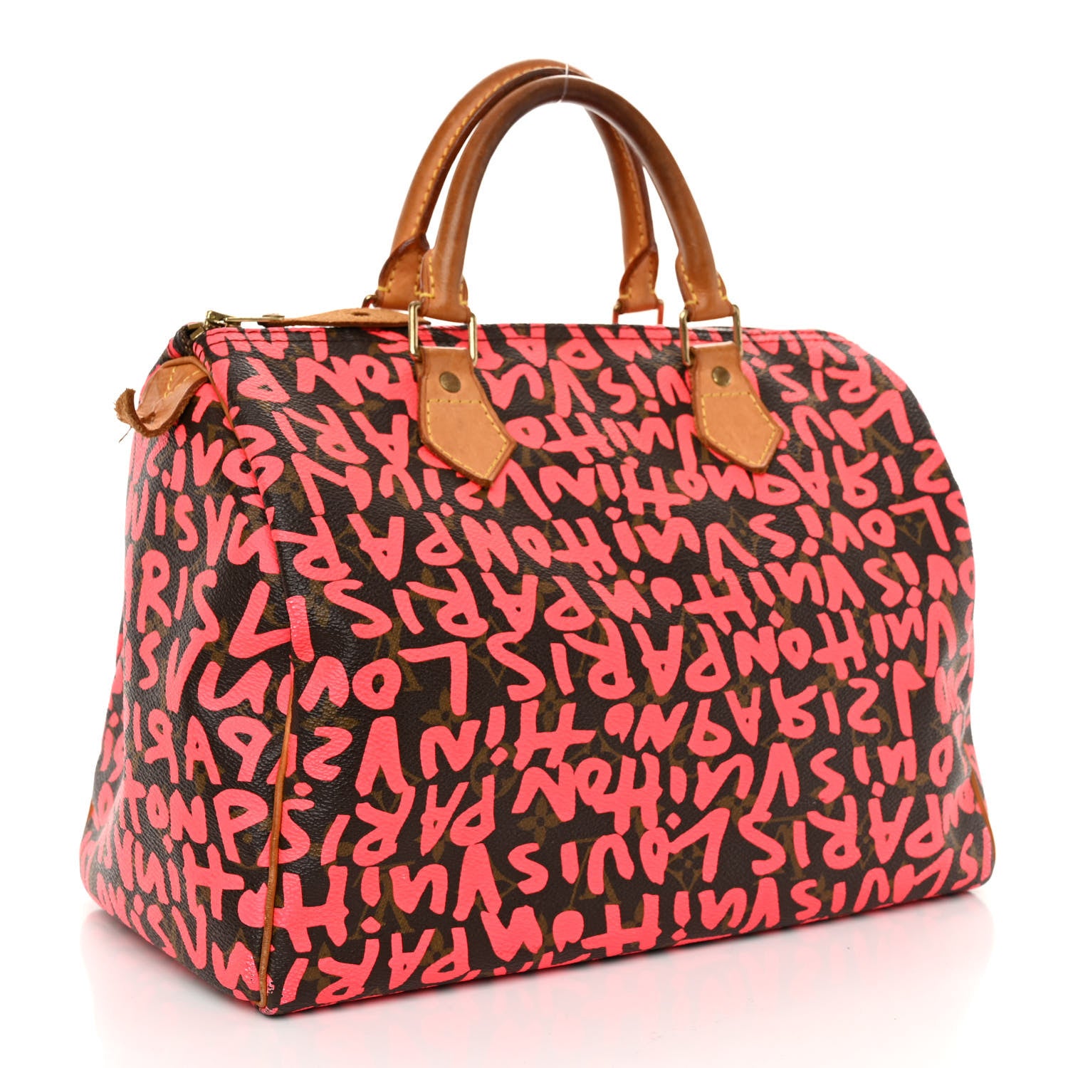 Louis Vuitton Monogram Graffiti Speedy 30 Fuchsia 3 of 13