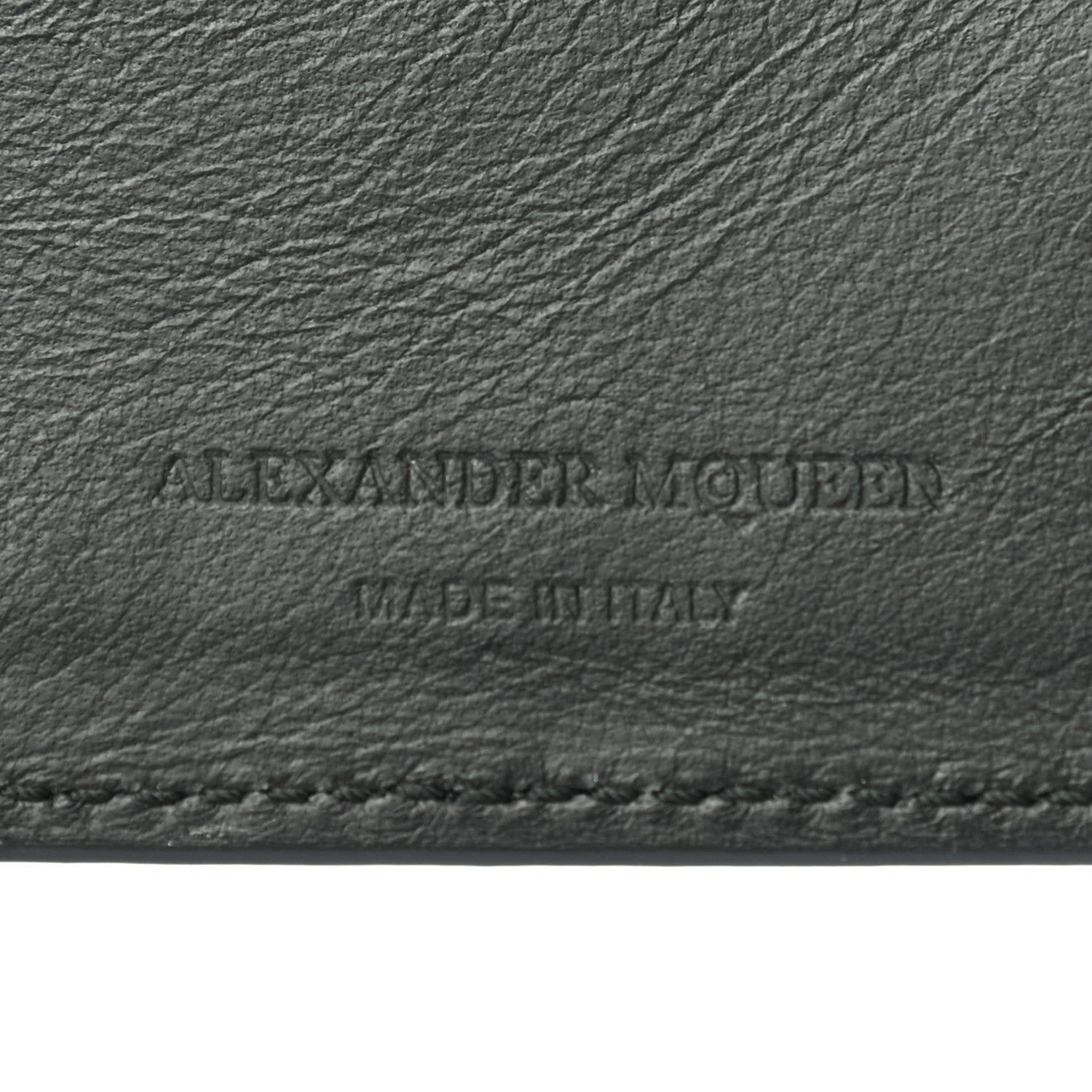 Alexander McQueen Grained Calfskin Skull Card Holder Black 6 of 7