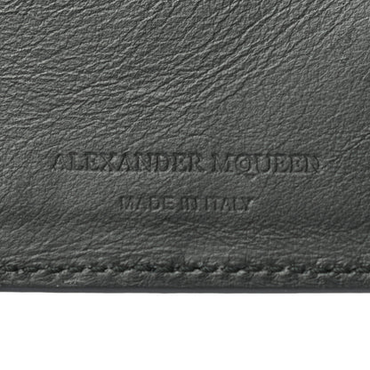 Alexander McQueen Grained Calfskin Skull Card Holder Black 6 of 7