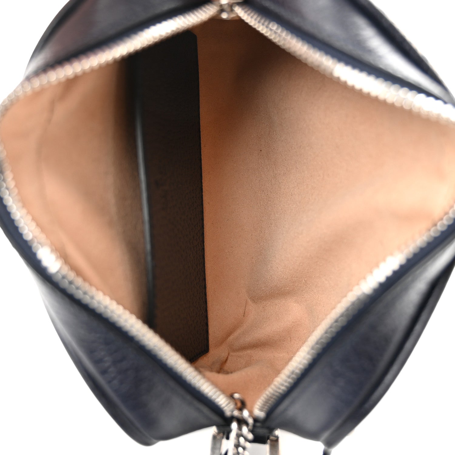 Gucci GG Supreme Monogram Textured Dollar Calfskin Web Mini Ophidia Shoulder Bag Beige Blue 5 of 10