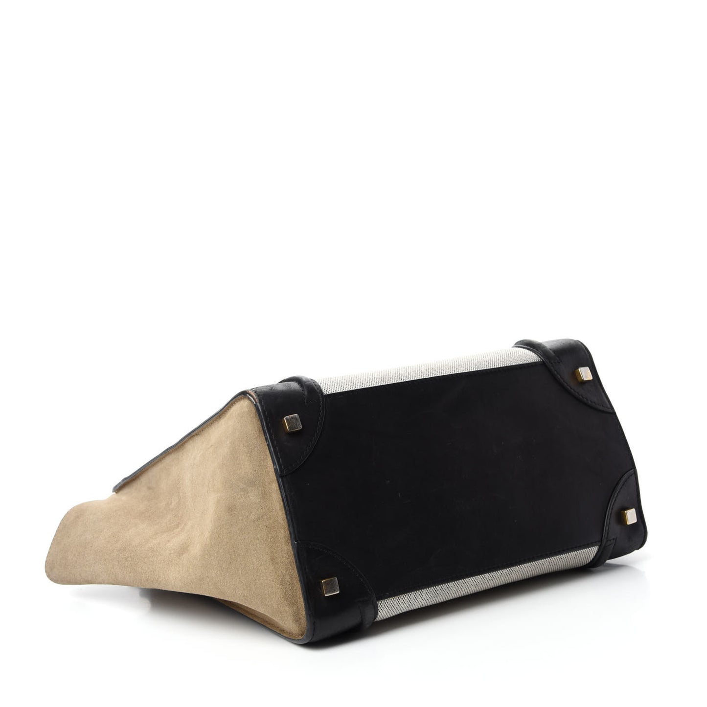 Canvas Smooth Calfskin Suede Mini Tri-Color Luggage