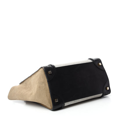 Celine Canvas Smooth Calfskin Suede Mini Tri-Color Luggage 4 of 21