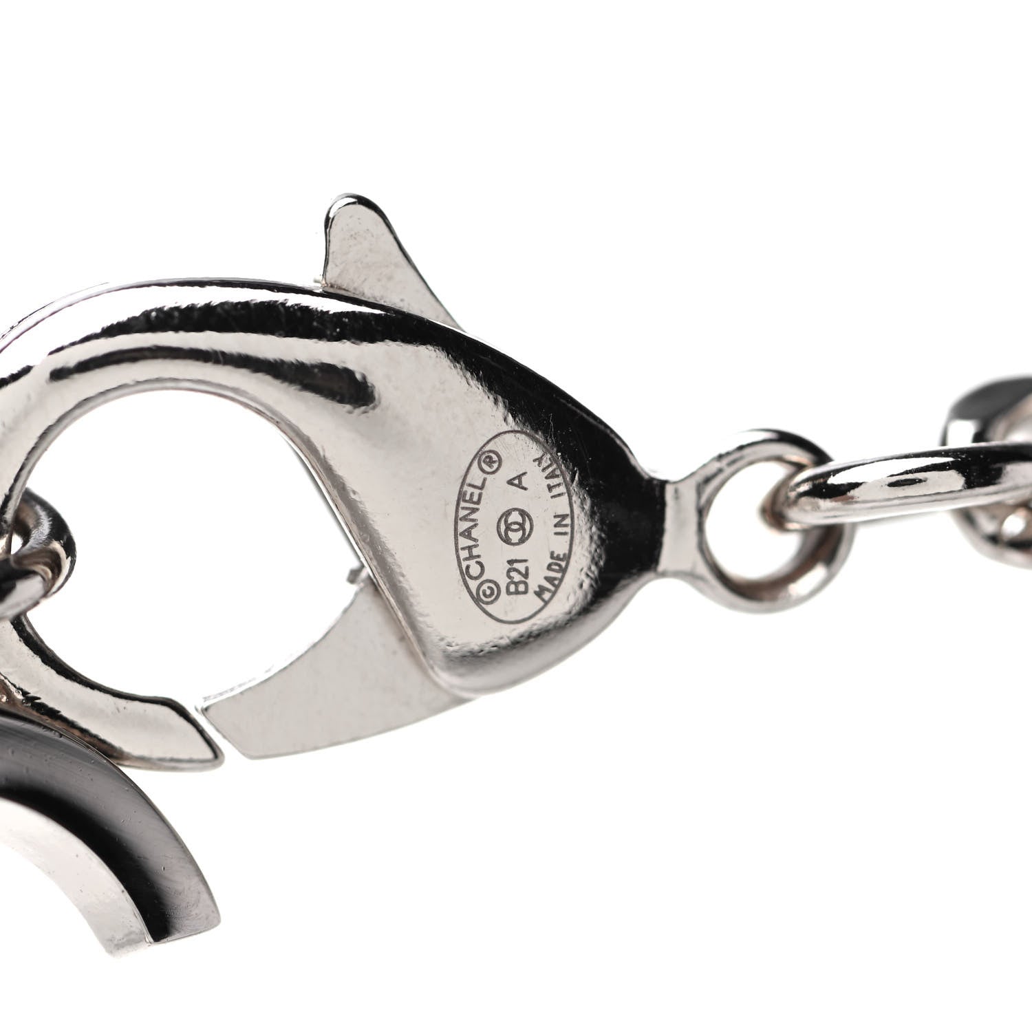 Chanel Ruthenium Crystal Chain CC Choker Silver 4 of 4
