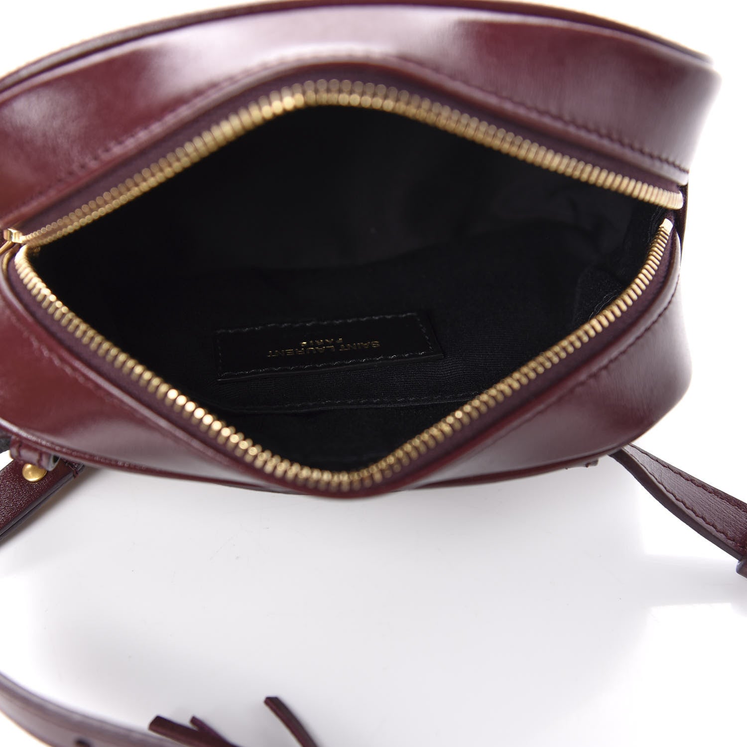 Saint Laurent Calfskin Canvas Monogram Lou Belt Bag Natural Dark Legion Red 5 of 10