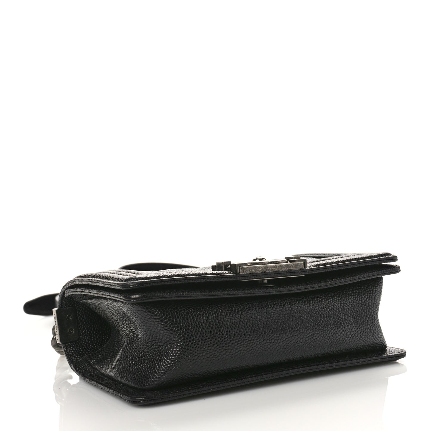 Caviar Quilted Small Boy Flap Black