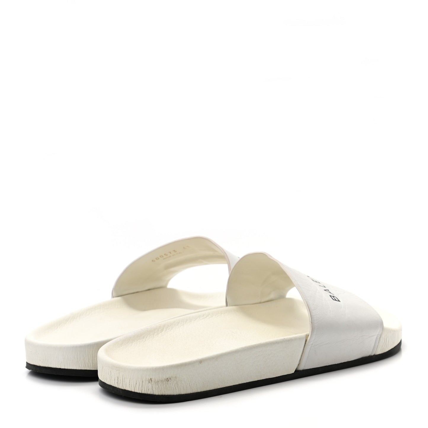 Nappa Logo Womens Pool Slide Sandals 41 White Black