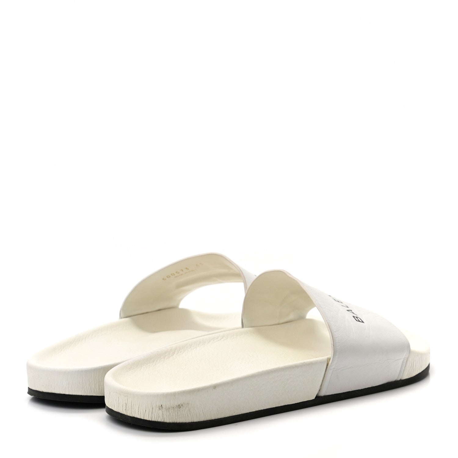 Balenciaga Nappa Logo Womens Pool Slide Sandals 41 White Black 4 of 11