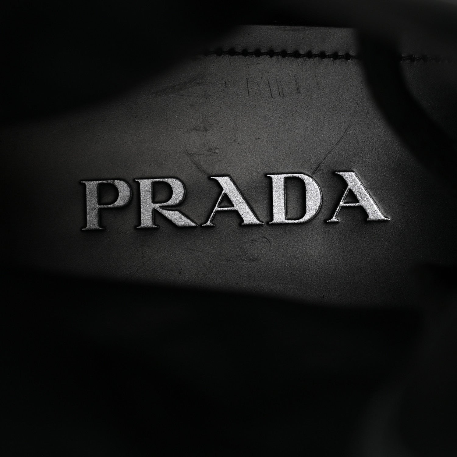 Prada Spazzolato Rois Re-Nylon Metal Triangle Logo Mens Monolith Pouch Pocket 60mm Combat Boots 11 Black 6 of 12