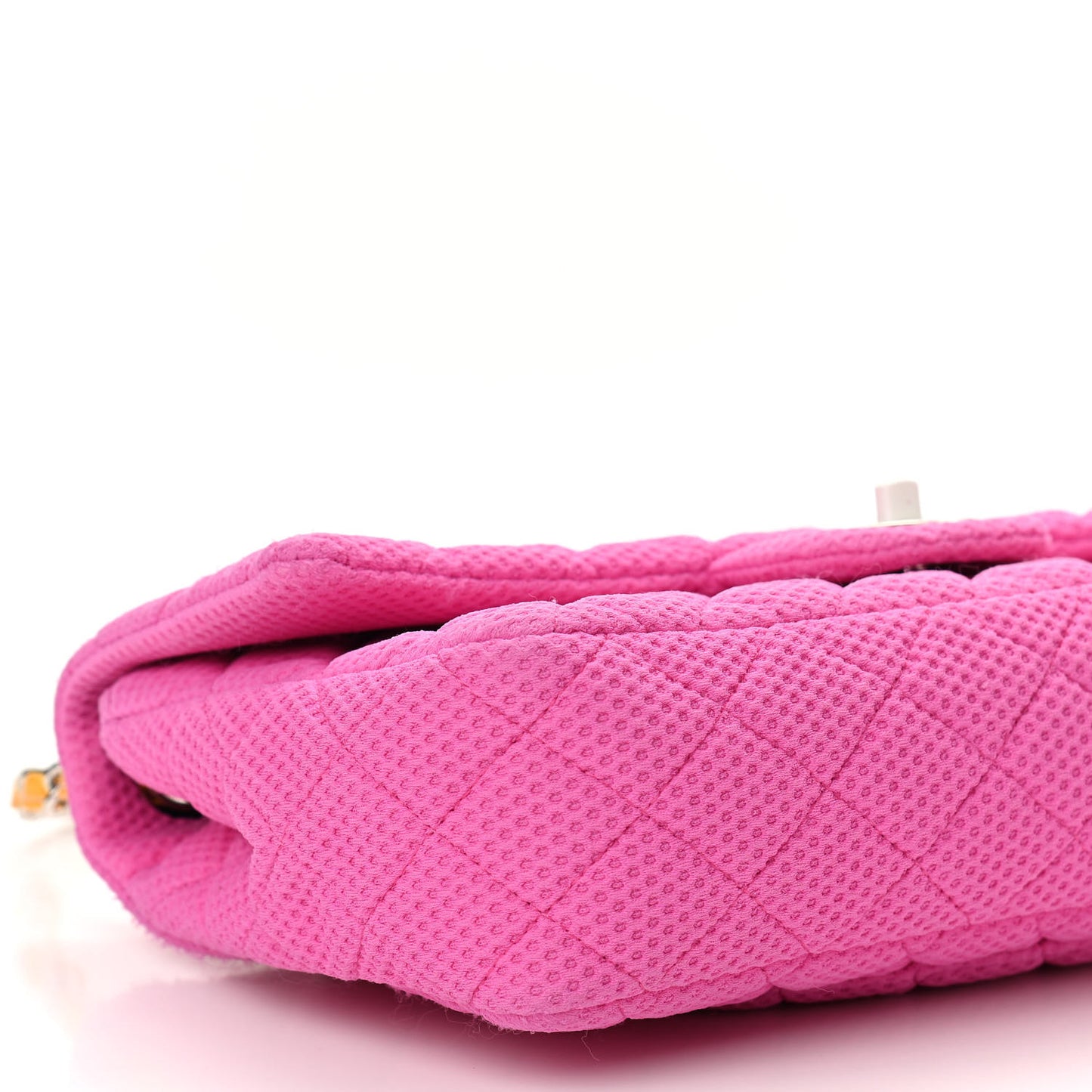 Neoprene Quilted Medium Single Flap Pink
