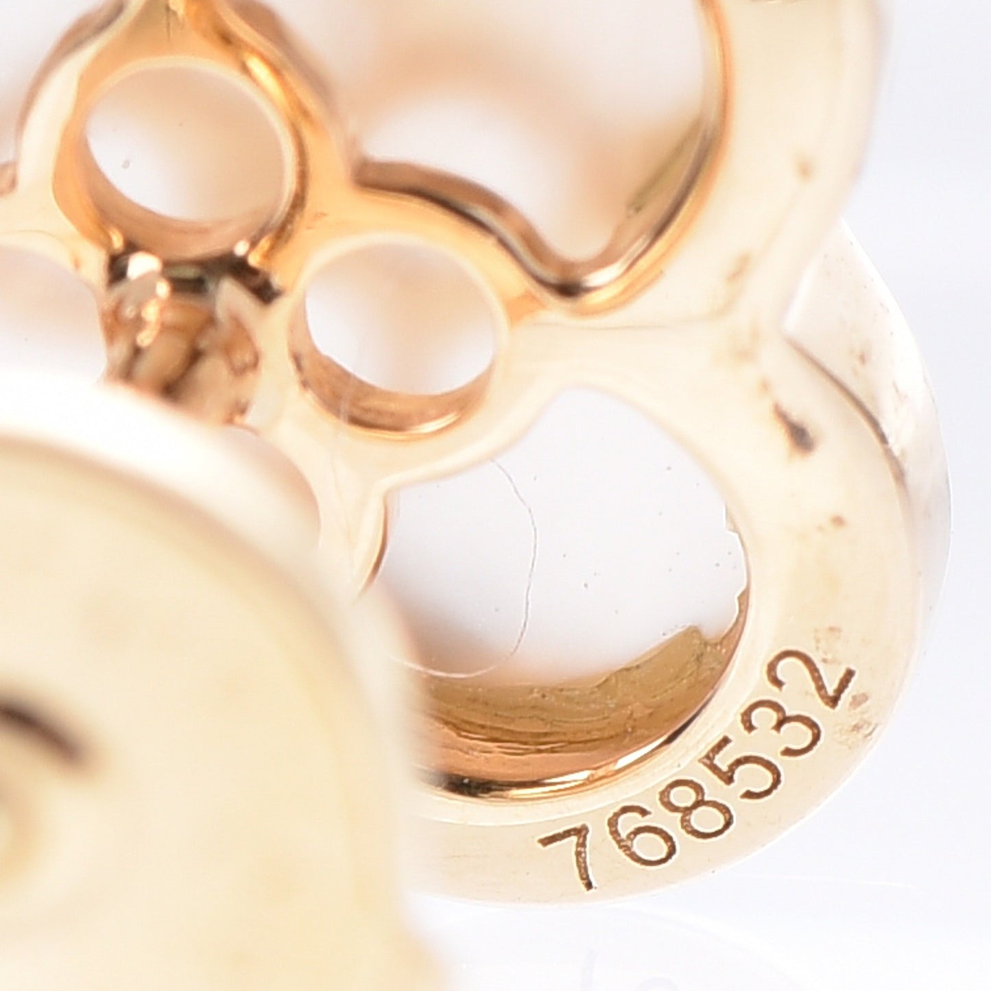 18K Yellow Gold Mother of Pearl Pure Alhambra Earrings