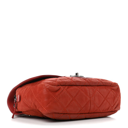 Chanel Iridescent Calfskin Medium In the Mix Flap Red 3 of 5