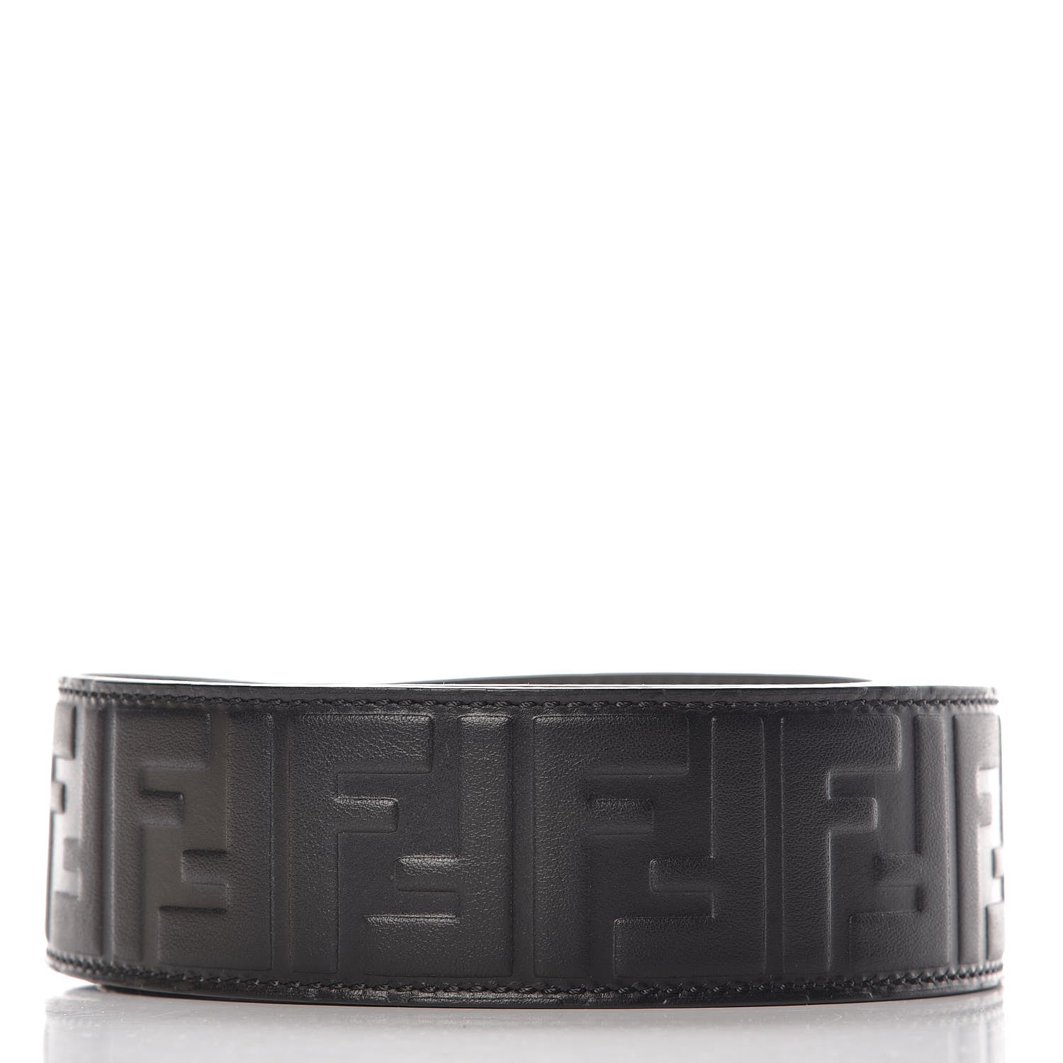 Fendi Calfskin FF 1974 Embossed Strap You Black 2 of 4