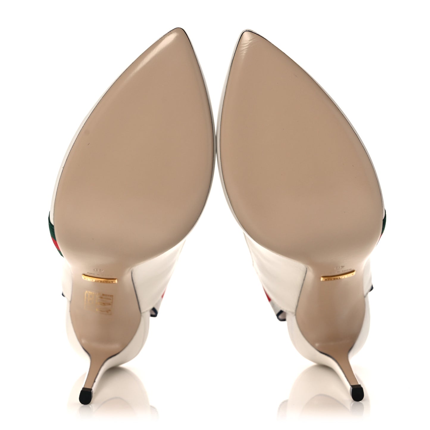Malaga Kid Web Sylvie High Heel Slingback Pumps 40 White