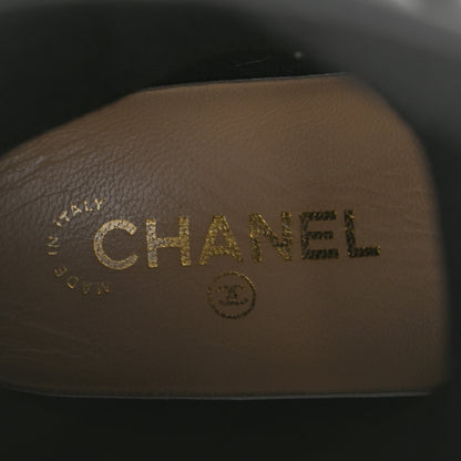 Chanel Rubber Camellia Rain Boots 38 Black 7 of 10