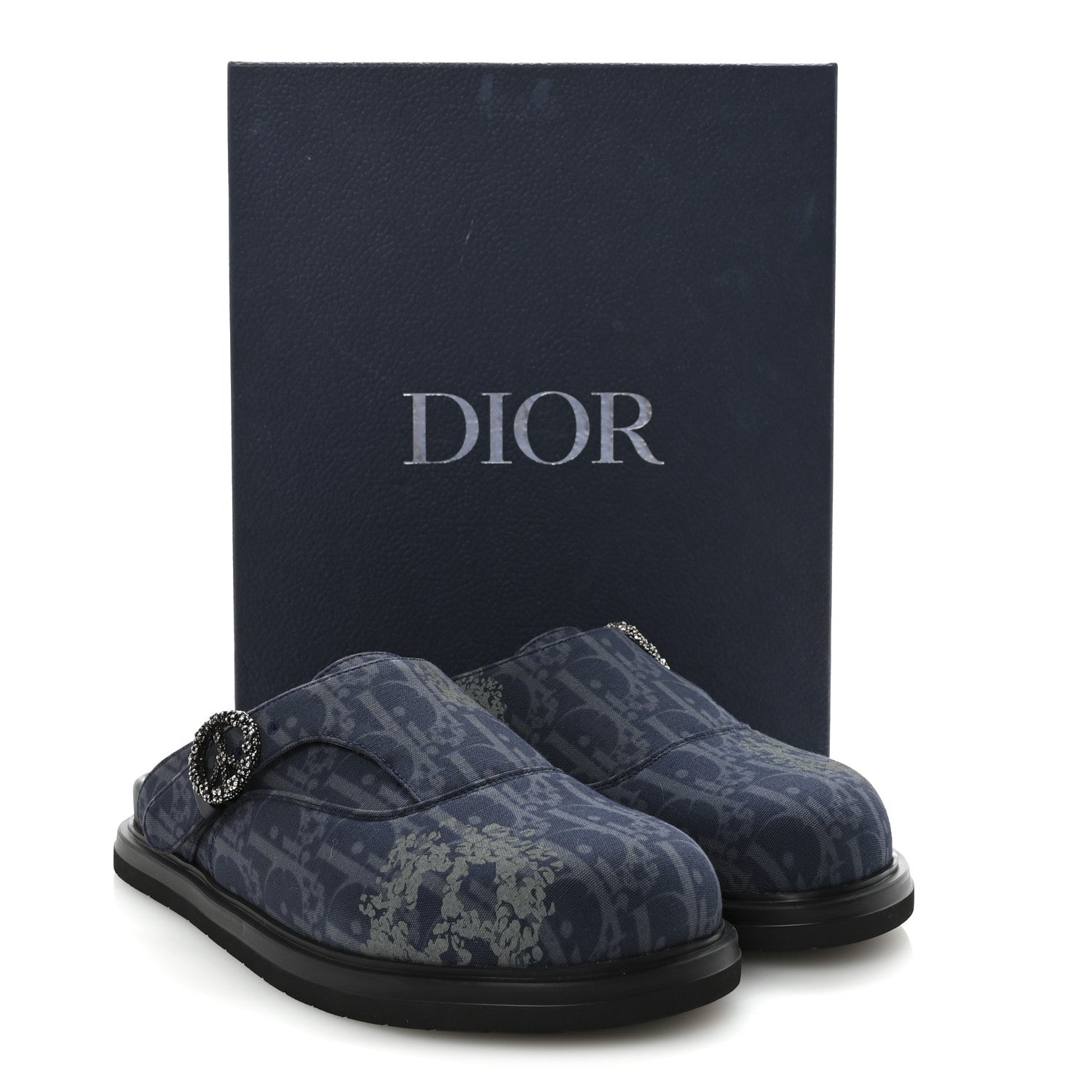 ChristianDior クリスチャンディオール　ミュール ヒール　レア Christian Dior X DENIM TEARS Denim Calfskin Oblique Mens Mules 42